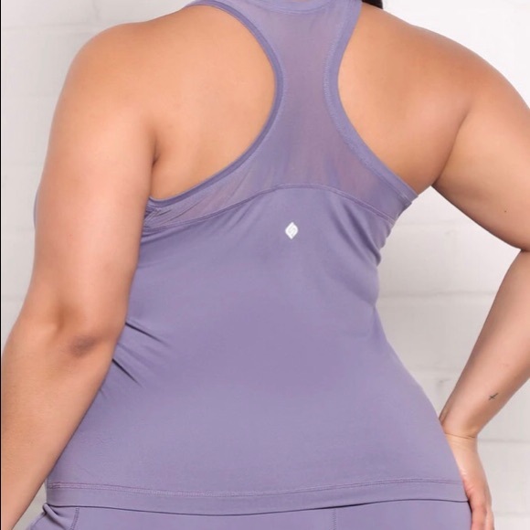 Purple Exercise Razor Back Top Size L- Neverworn - Picture 6 of 6